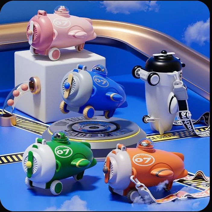 "СУПЕР АКЦИЯ" Детский термос в форме самолета — пить весело, удобно и