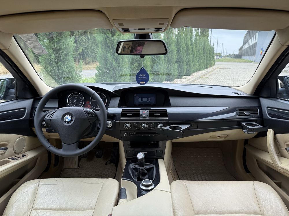 Bmw Seria 5 E60 520d LCi M-Pack 2008 Xenon Navi Piele Crem MonacoBlau