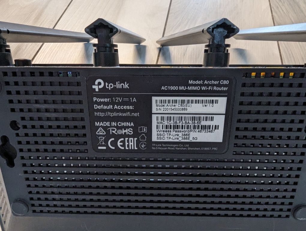 Router wireless TP-Link Archer C80, AC1900, Full Gigabit, Dual Band,