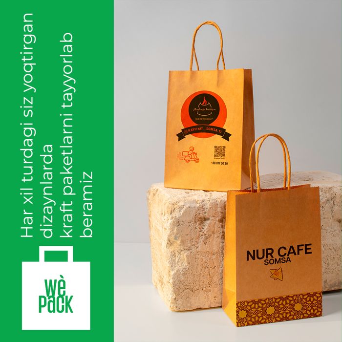 kraft paket fast food va restoran uchun