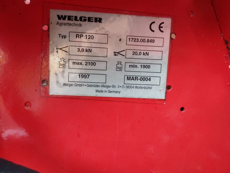 Balotiera presa baloti welger rp 120 Lely balot 120/120