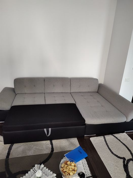 colțar extensibil cu lada de depozitare
