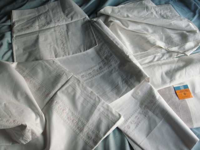 Белье Старинное вышивка Комплект 2 шт Наволочки,простынь, пододеяльник