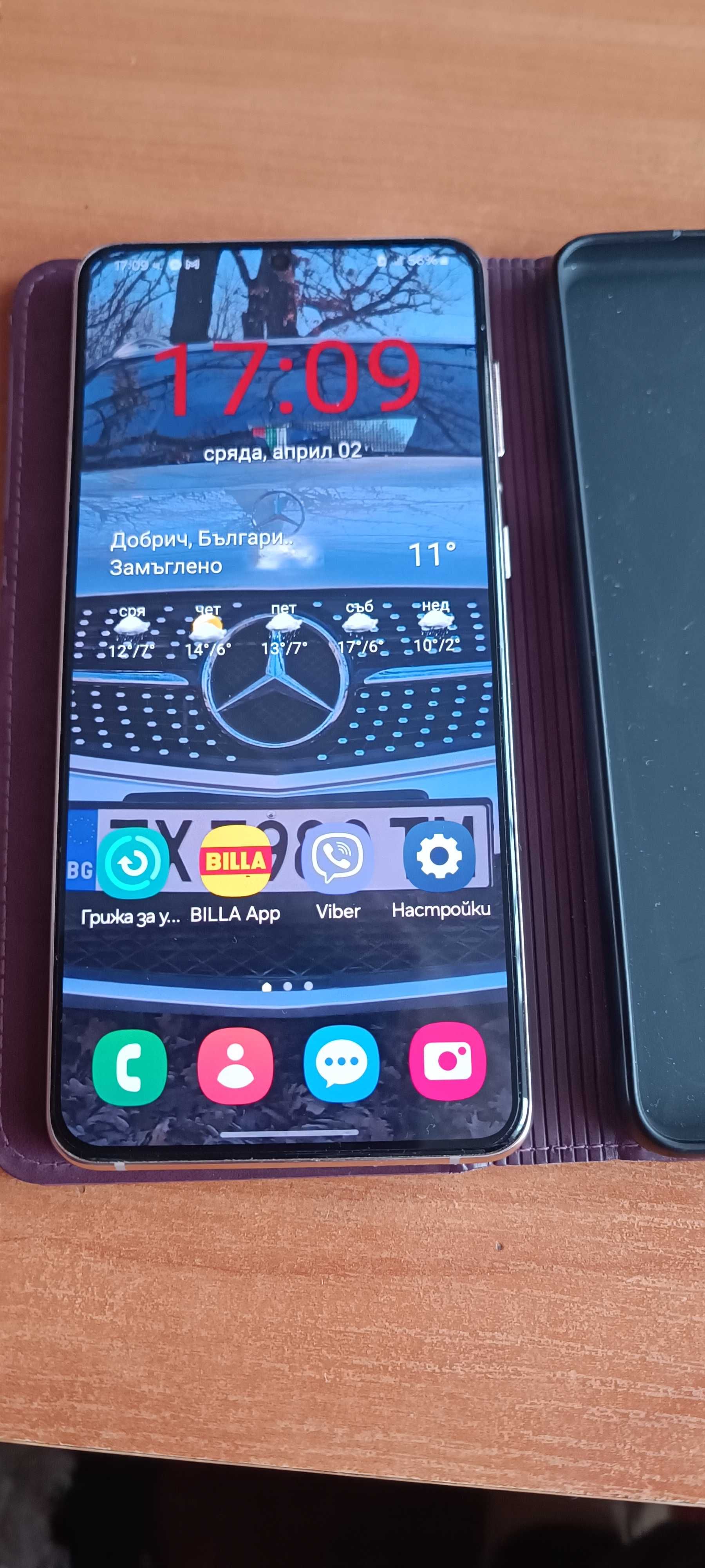 Samsung S21 plus като нов без забележки 256/8гб