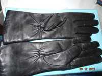 Удлиненные перчатки женские из 100 % кожи (разм.7,5) Fabretti, Италия