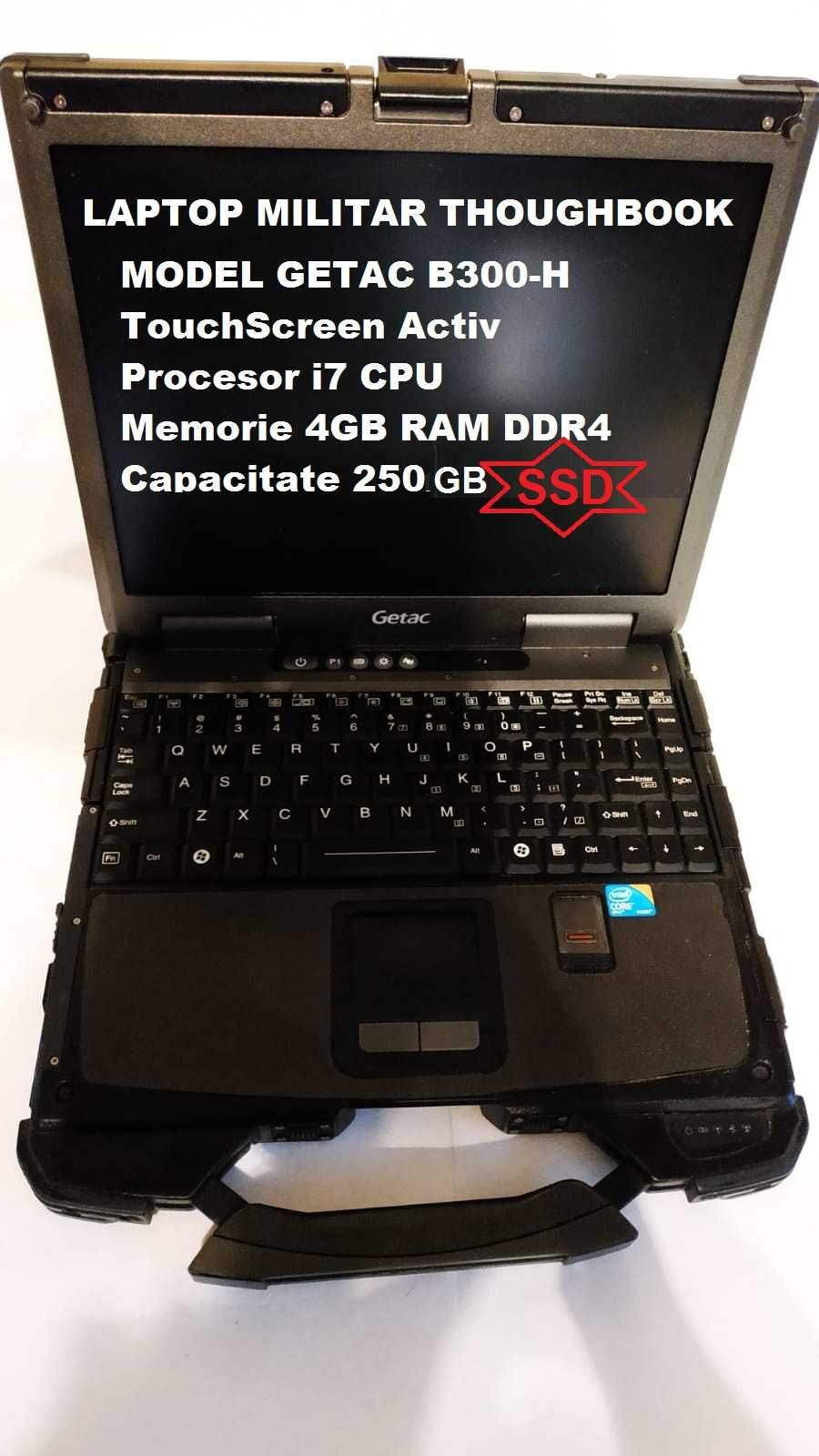 Laptop Militar GETAC B300 I7 4/250 SSD GB Antisoc Ultra Rugged
