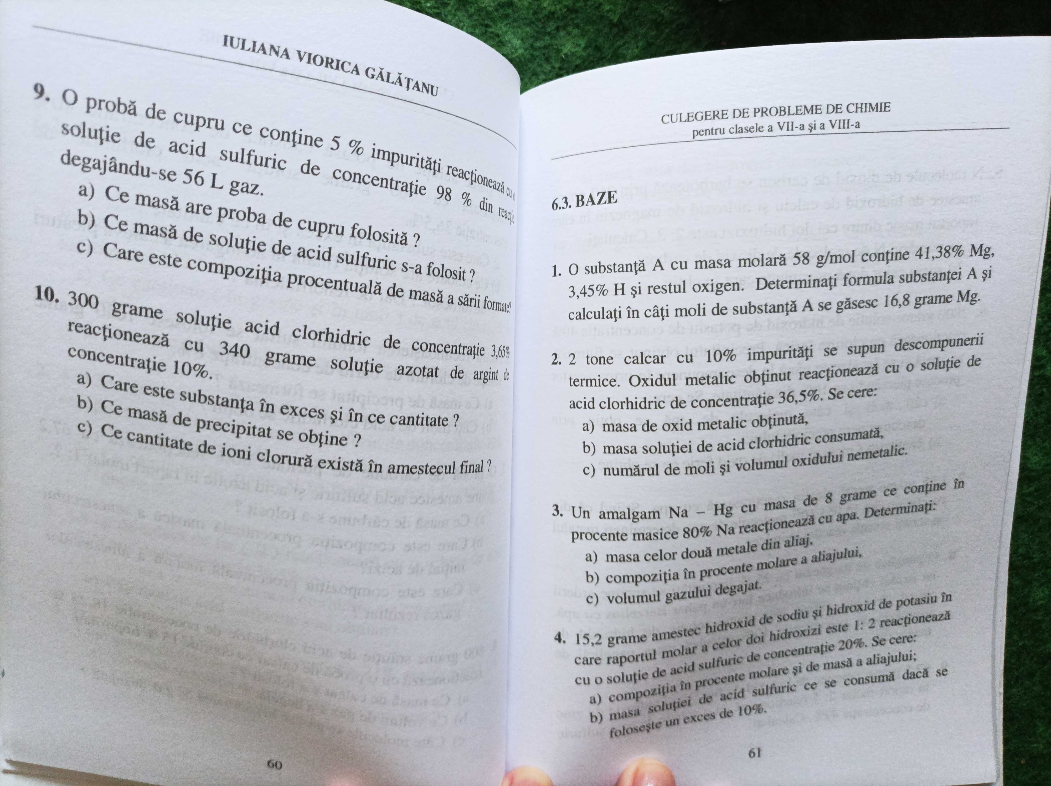 Culegere de probleme de chimie pt cl. a VII-VIII. Noua.