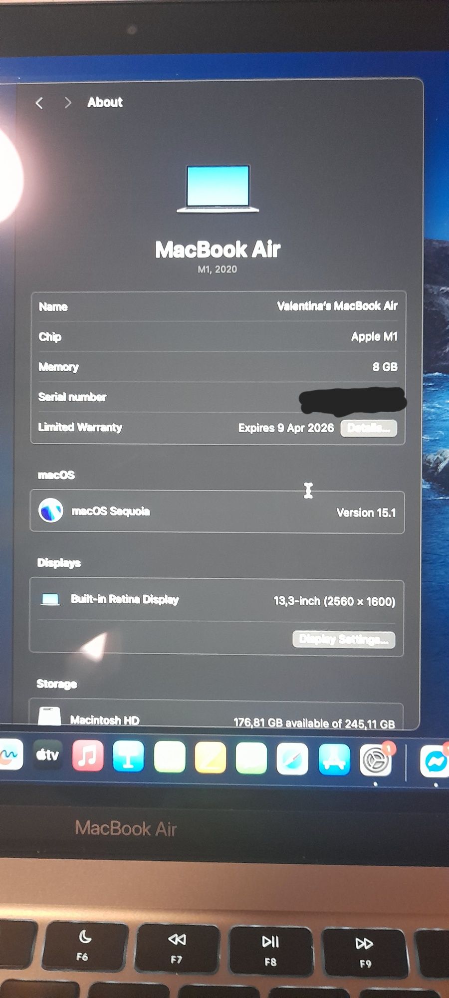 MacBook Air- чисто нов- 13-inch, 8gb memory, 256gb SSD