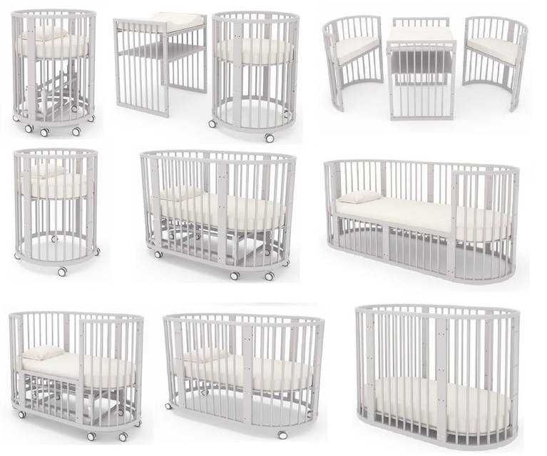 Овална детска кошара трансформер Stokke