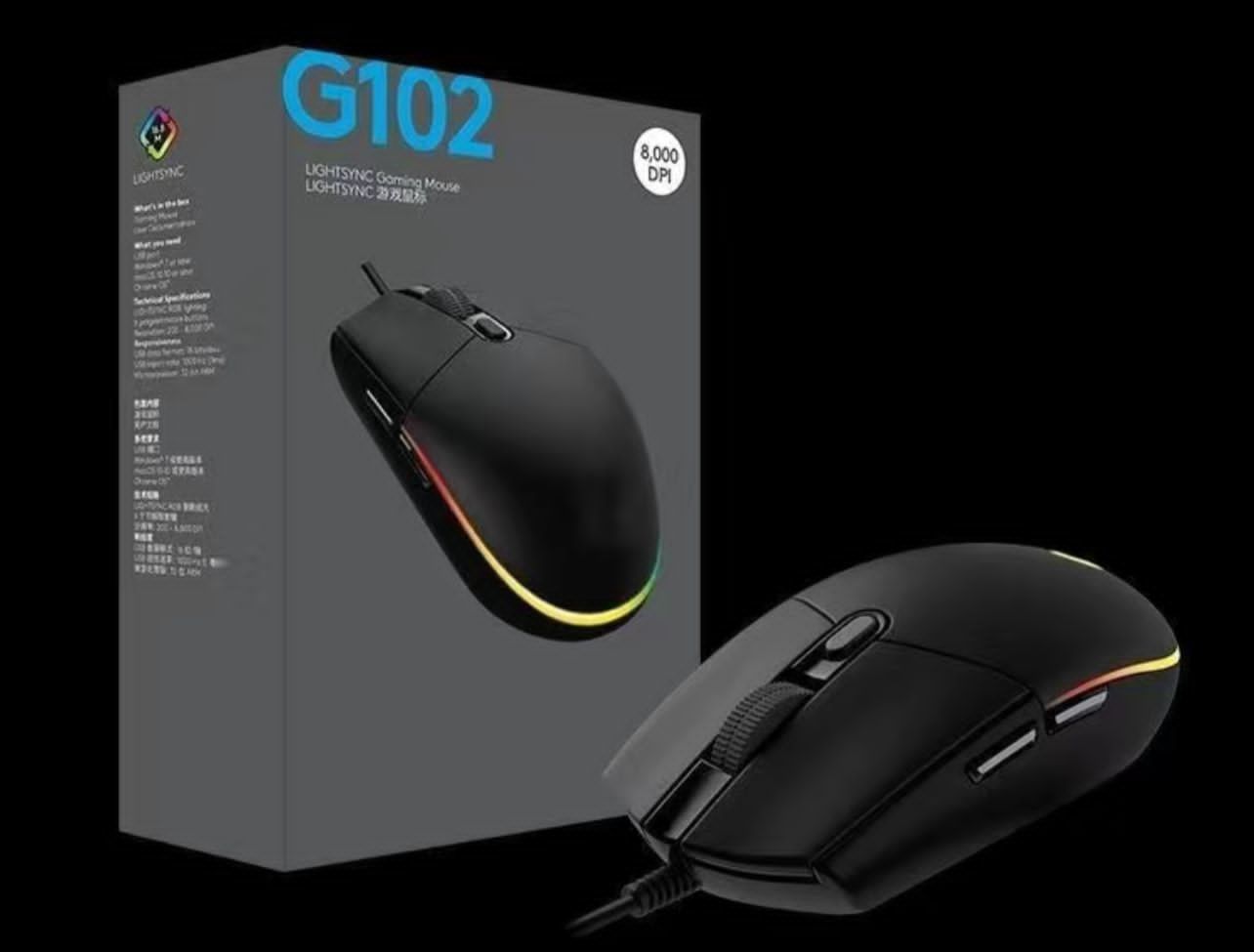 Мышь Logitech G102 Lightsync черный