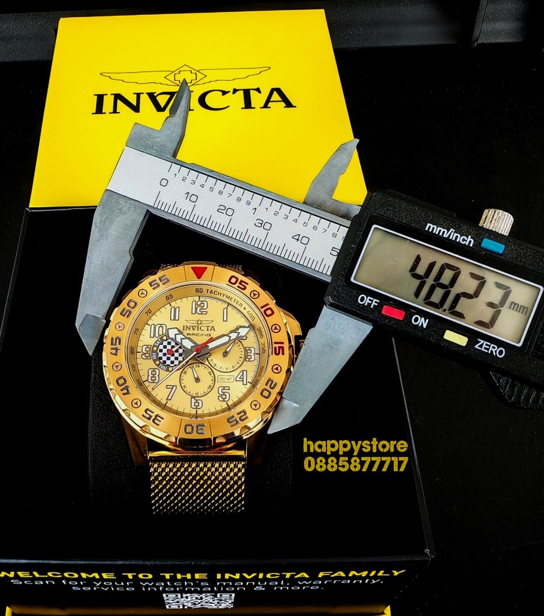 INVICTA Racing Gold 48 mm, Инвикта нов ръчен часовник