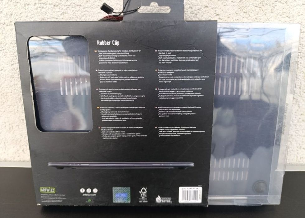 Clip husa protectie de cauciuc Artwizz pentru MacBook 12 inchi