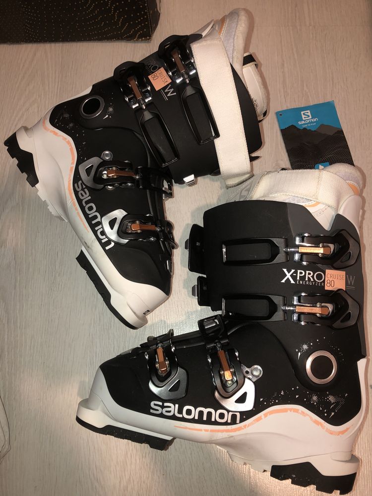 Clăpari Salomon X PRO CRUISE W Black/White/Coral