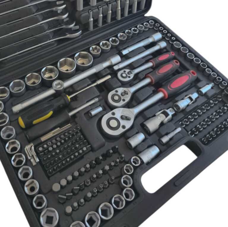 Гедоре KraftWorld 216 части 1/4″ 3/8″ 1/2″ CR-V – пълен комплект