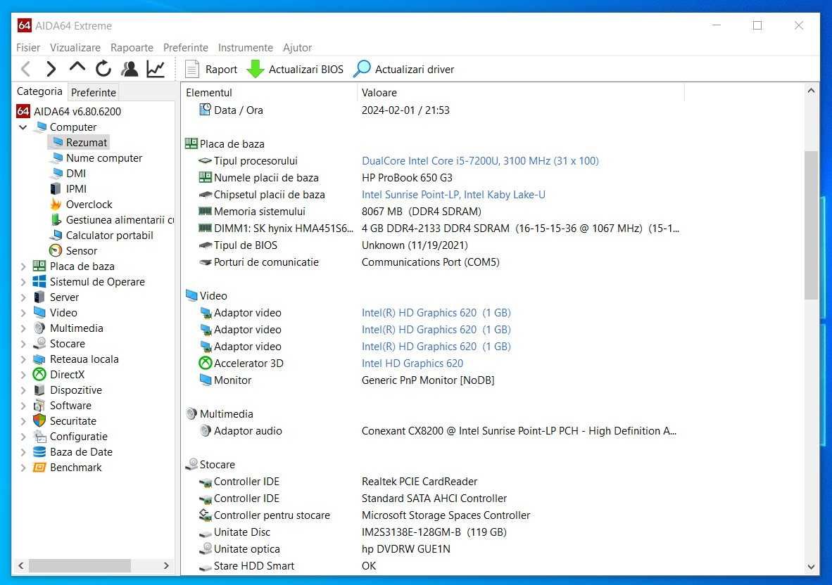 Laptop  Intel i5-7200U HP ProBook 650 G3 , 15.6", Full HD
