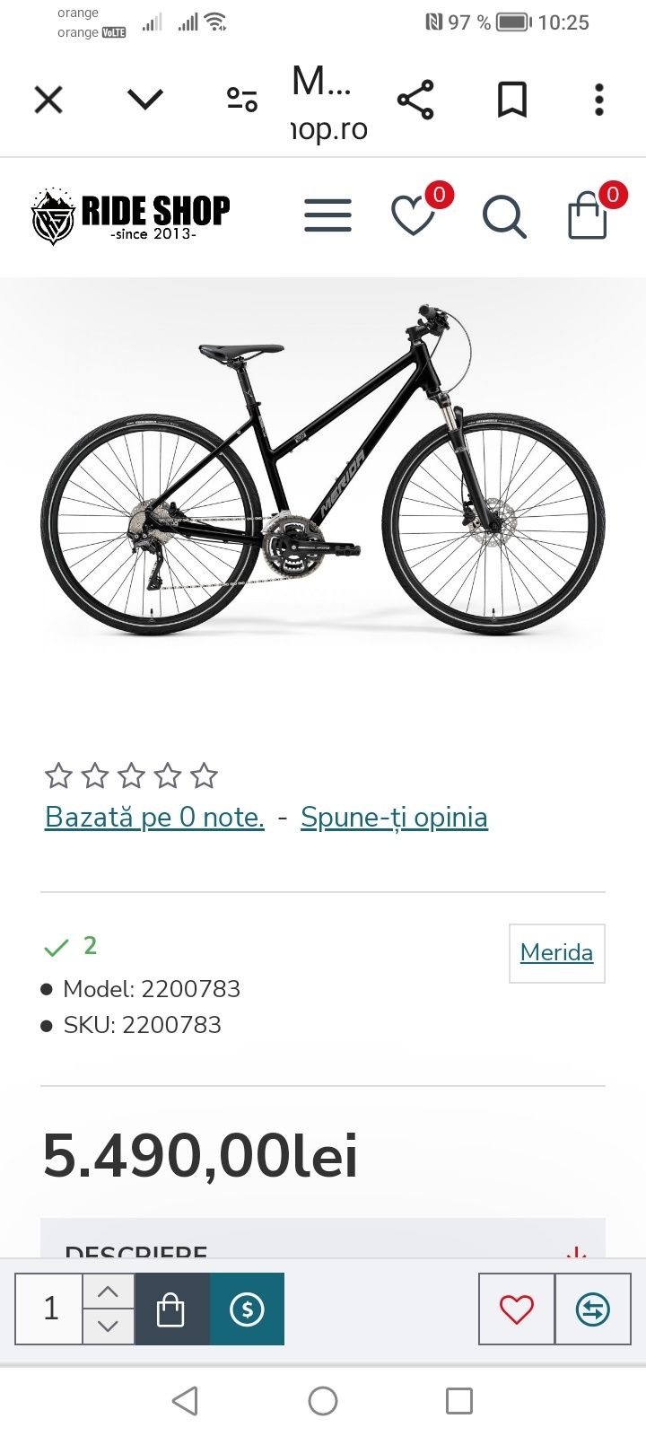 Bicicleta Merida crossway 500 an 2022 frâne disc hidraulice roti 28