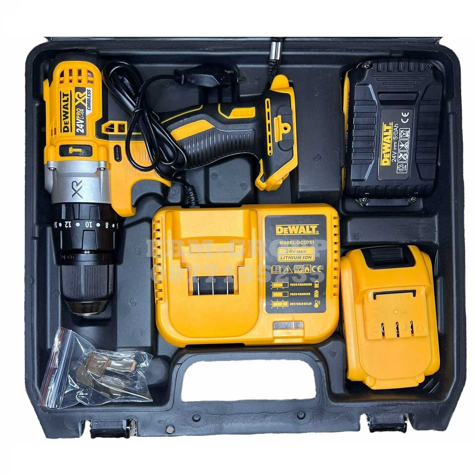 Акумулаторен ударен винтоверт DeWalt XR 24V 6Ah с 2 батерии Девалт ПРО