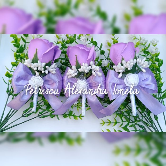 Cocarde de pus in piept pentru nunta