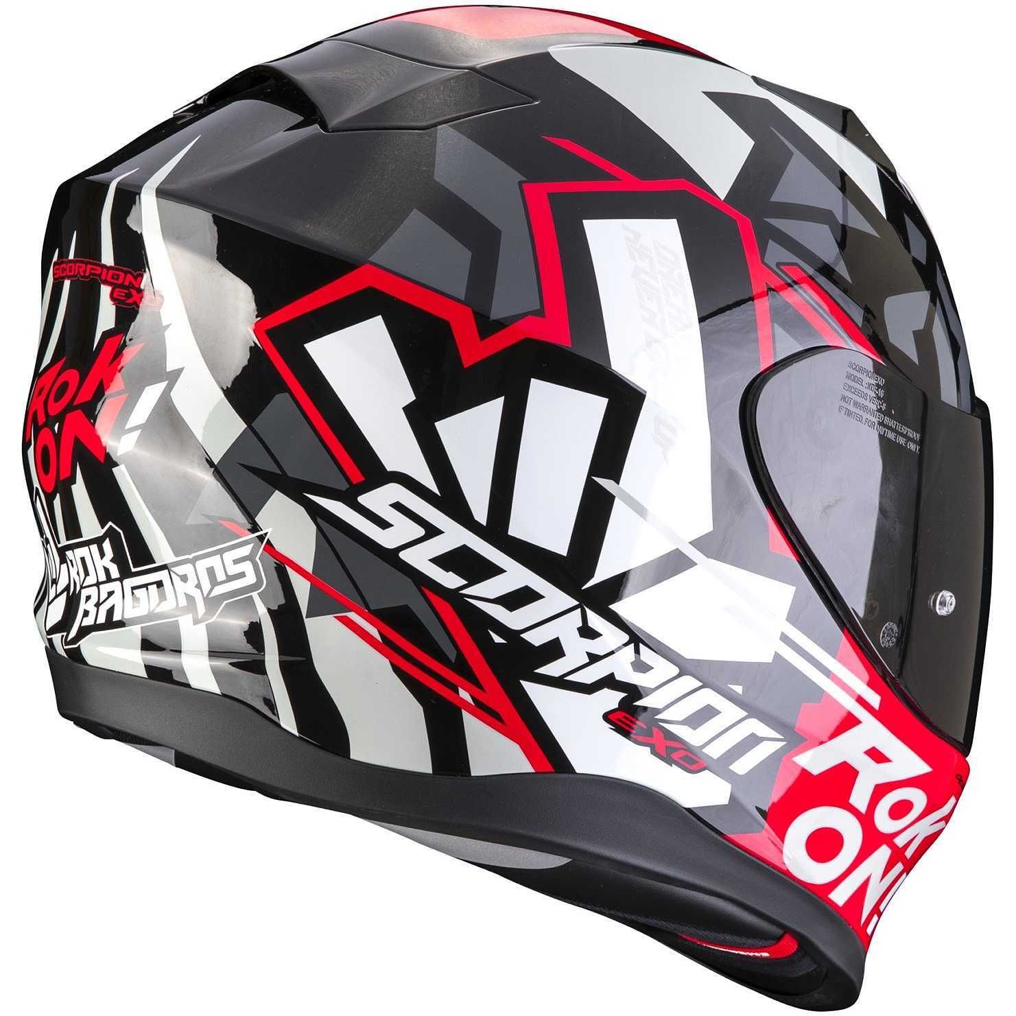 Мото Каска SCORPION EXO-520 EVO AIR Rock On Red/Black,XXL 63-64