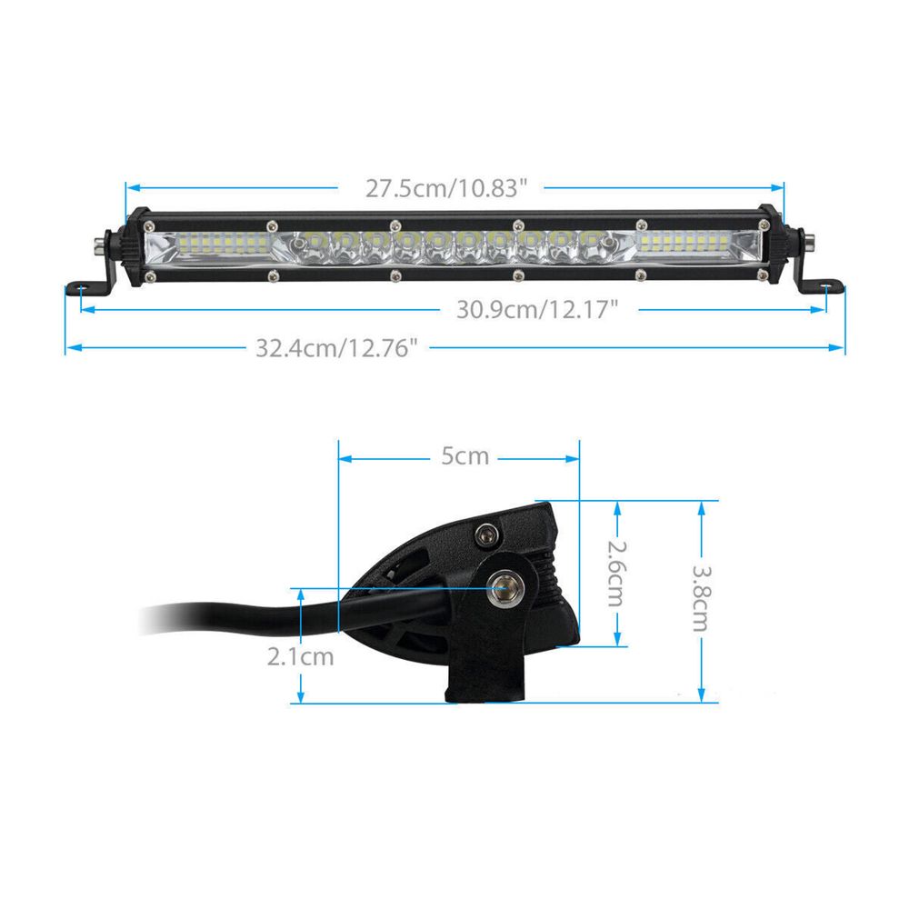 Прав Prav Лед LED Bar Бар - 72W - 27.5см за Атв Джип Автомобил Камион