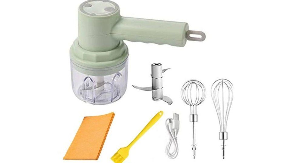 Блендер-миксер погружной с 4 насадками беспроводной(3 режима)