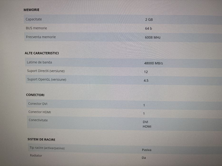 Placa video Asus geForce GT1030 2gb ddr5