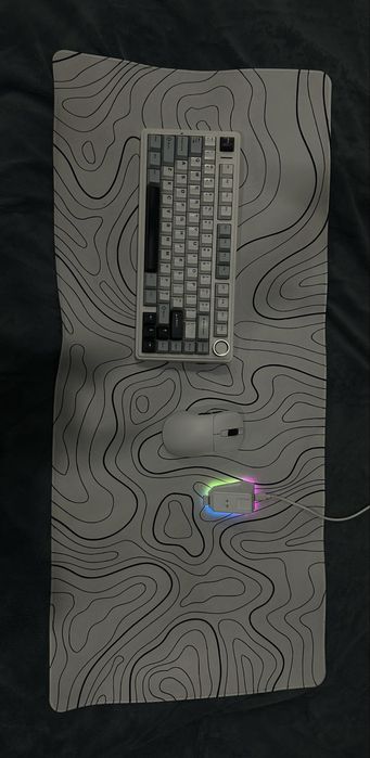 Игровой гарнитура белый сет Клавиатура / мышка / коврик