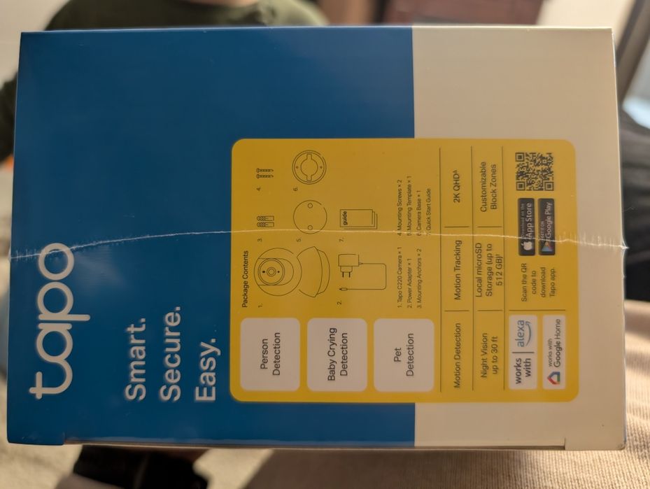 Set 3 camere de supraveghere TP-Link Tapo C220 cu Pan/Tilt 360 grade,