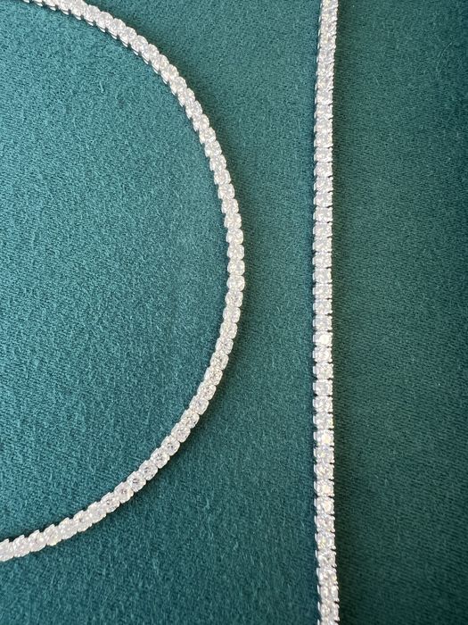 Set Colier si Bratara Tennis 3mm, Argint 925