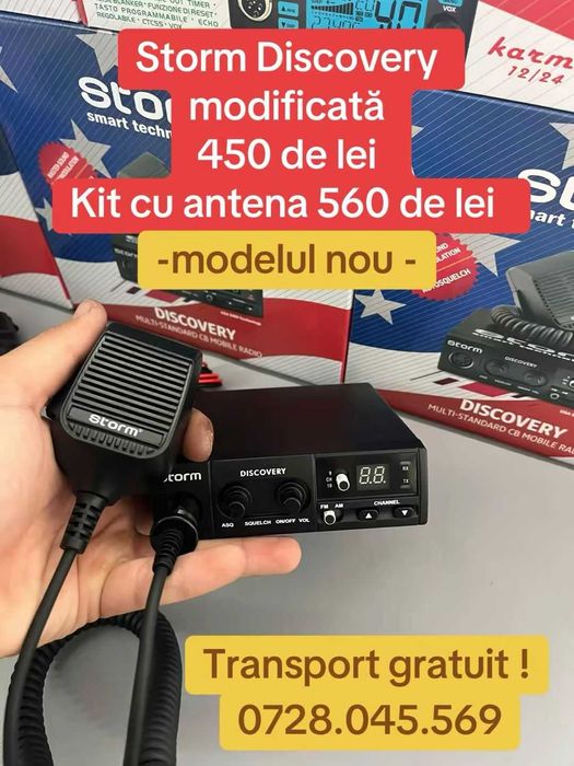KiT Statie radio STORM *modifcata* + antena CB / Transport Gratuit