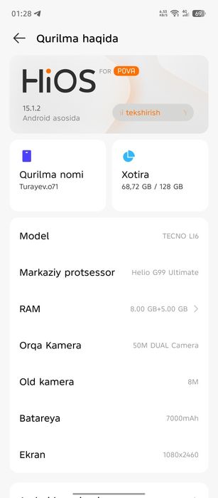 Tecno LI6 pubga 90fps