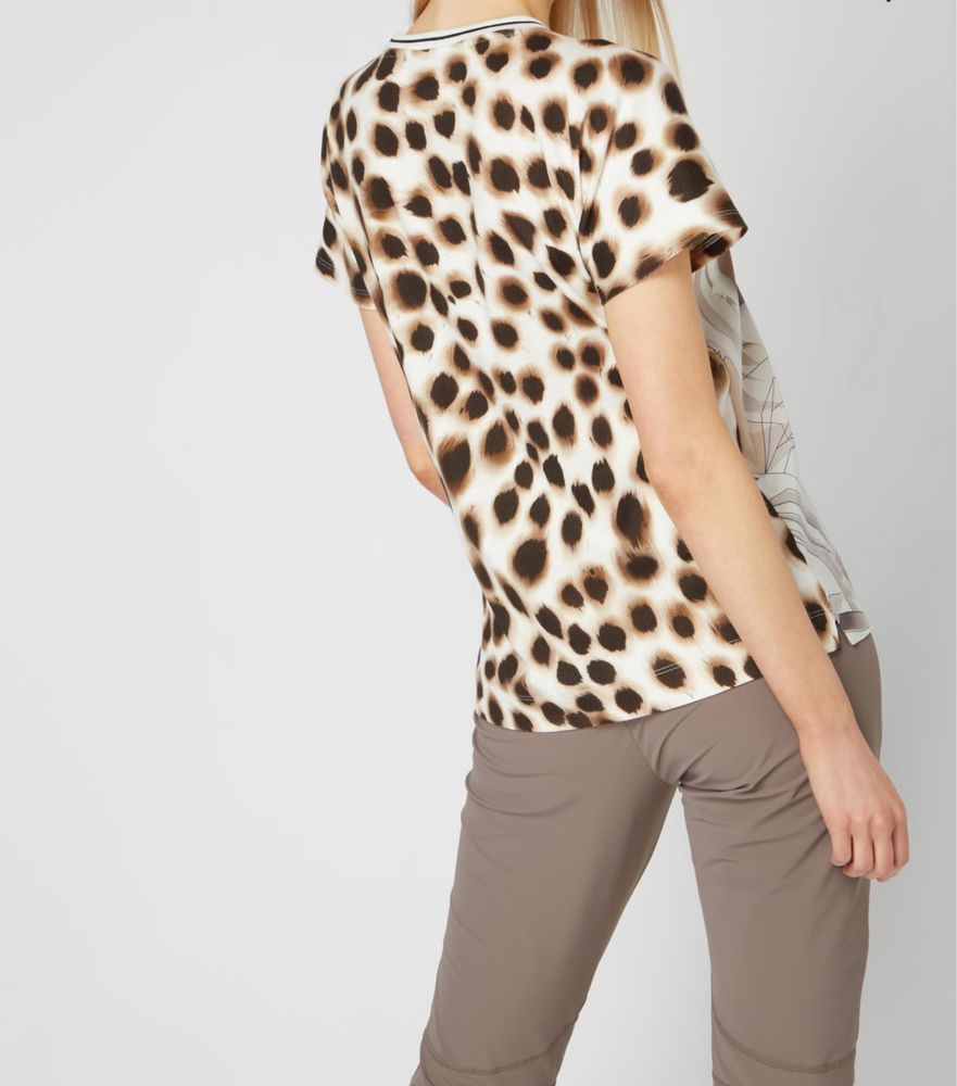 Блуза Marc Cain Tiger print тениска коприна + дънки Guess
