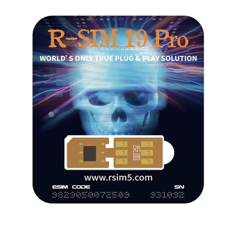 R-SIM 19 Pro Автоматична карта за отключване на две SIM iPhone 13-16