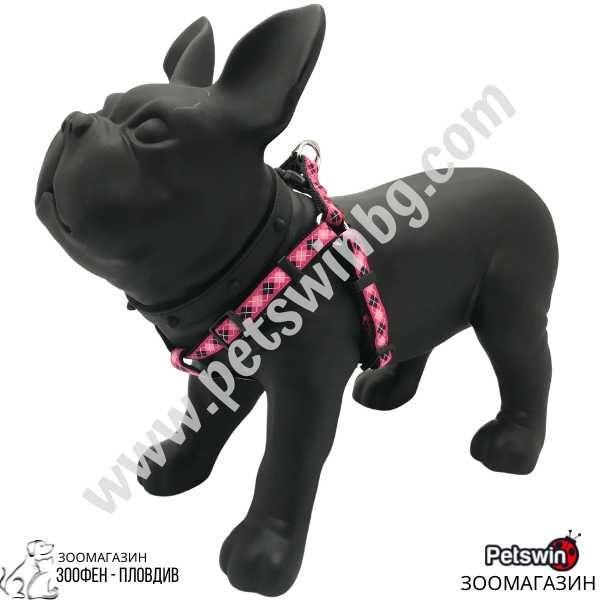 Нагръдник за Куче - XS, S, M, L - 4 размера - Dog Harness A Romb Pink