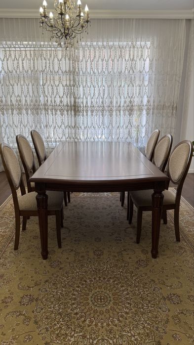 Стол со стуьями (6 шт стульев)