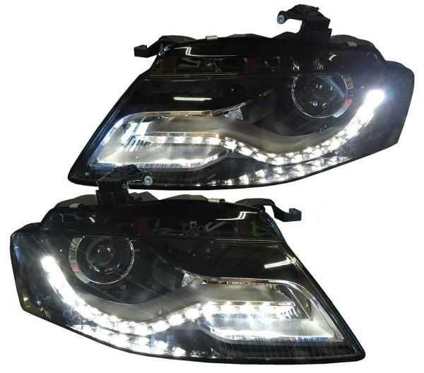 Фарове Ауди А4 Б8 ЛЕД Audi A4 B8 LED 8K 07-11г Нови тунинг Тъмни