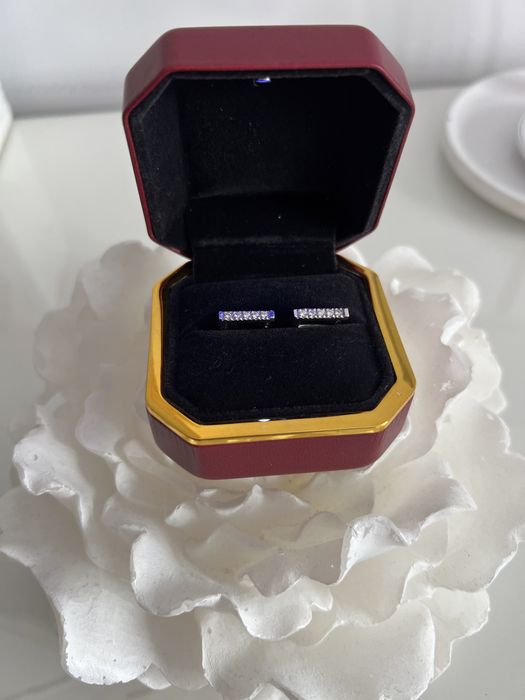 Cercei aur 18k cu diamante naturale