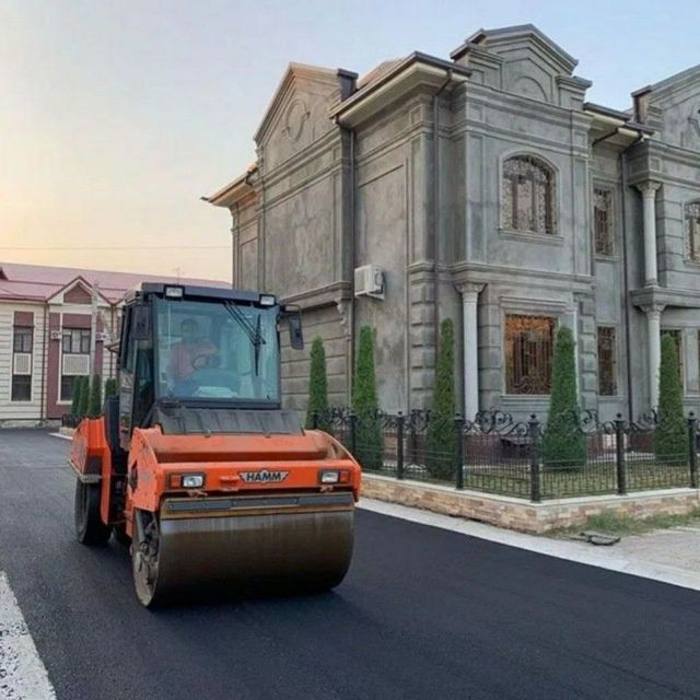 Asfalt qilamiz tez va sifatli Asfalt uchun barcha texnikalar mavjut