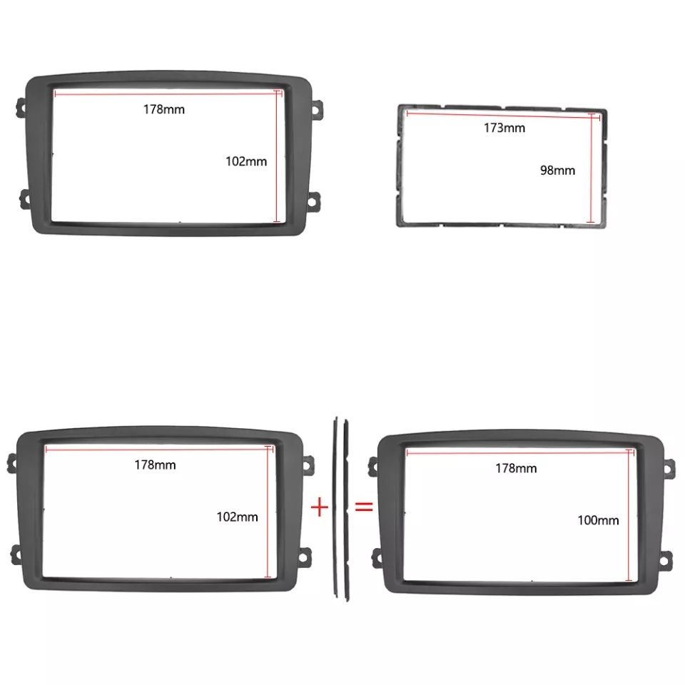 Рамка за мултимедия 7 инча Mercedes W203 W209 vito viano android 2 дин