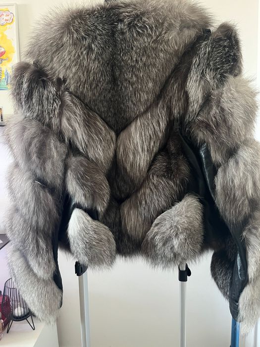 Blană naturală vulpe argintie