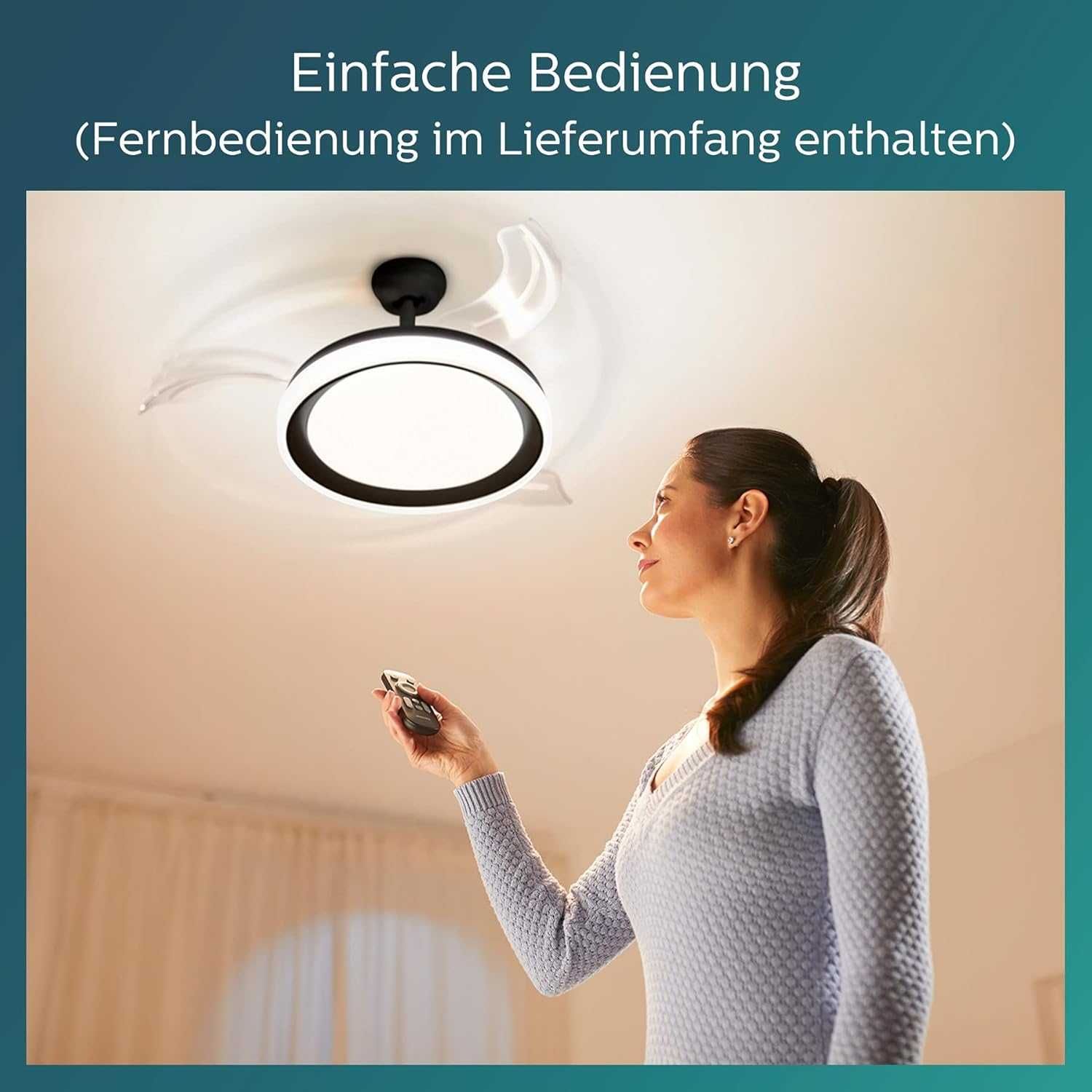 Philips - LED Таванен вентилатор LED/45+35W/230V 5500/4000/3000K