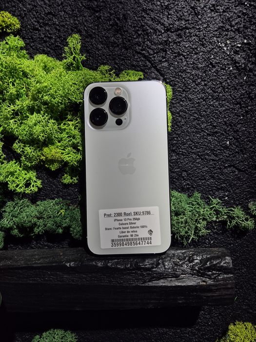 iPhone 13 Pro 256gb Silver Neverlocked Bat 100%/Fact+Garantie