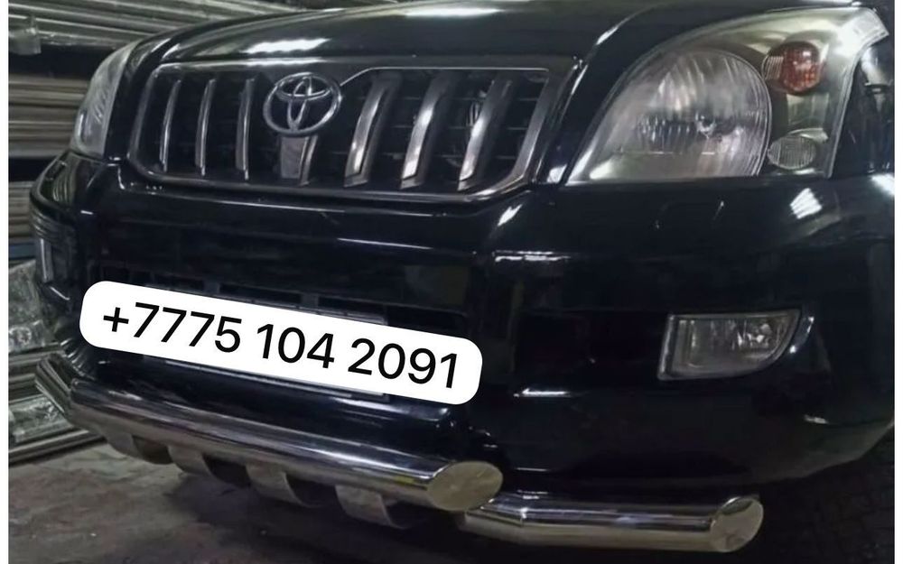 Защитные дуги переднего бампера Тойота Прадо 120 gx470