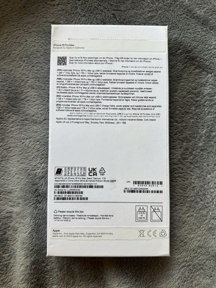 Iphone 16 Pro Max 1T