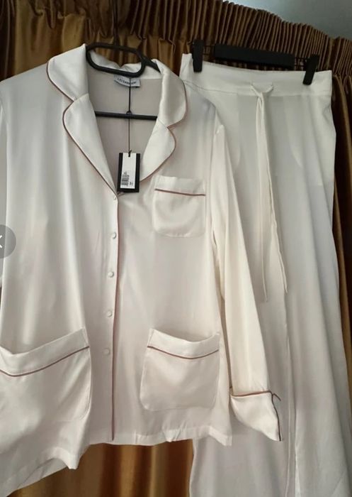 I.D Sarrieri Set Pijama Matase Luxury Cream Lounge