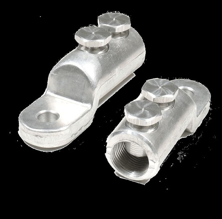 Наконечник с болтовым зажимом для высокого и низкого напряжения.