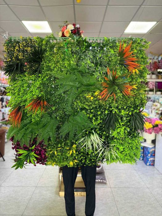 Devorga gullar | Devorga yashil dekor 1x1m