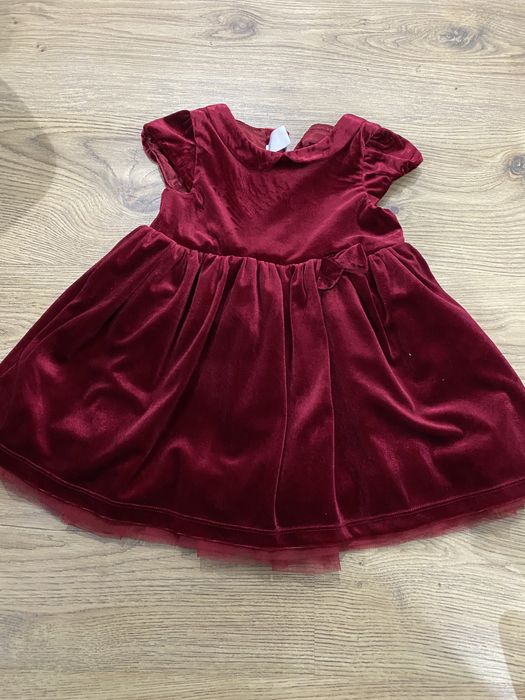 Rochie catifea rosie h&m 92