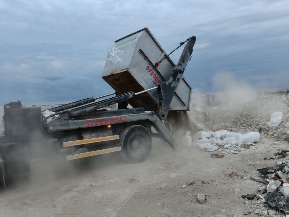 Transport moloz colectare deseuri inchiriere container abrollkipper
