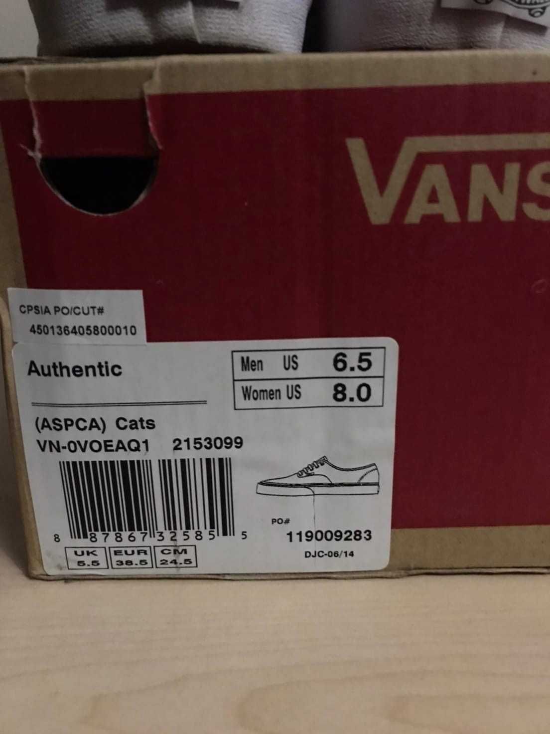 оригинал кеды ванс Vans Authentic x ASPCA